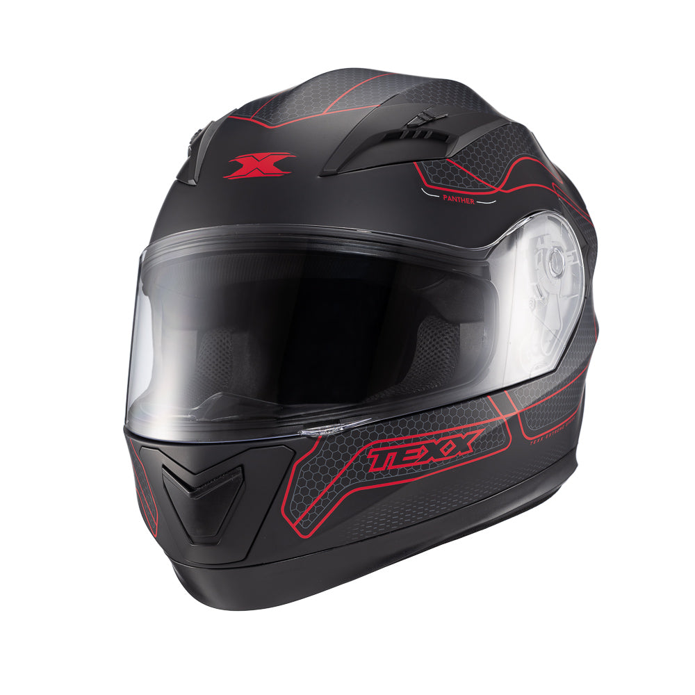 CAPACETE TEXX STRIKE PANTHER VERM FOSC 62