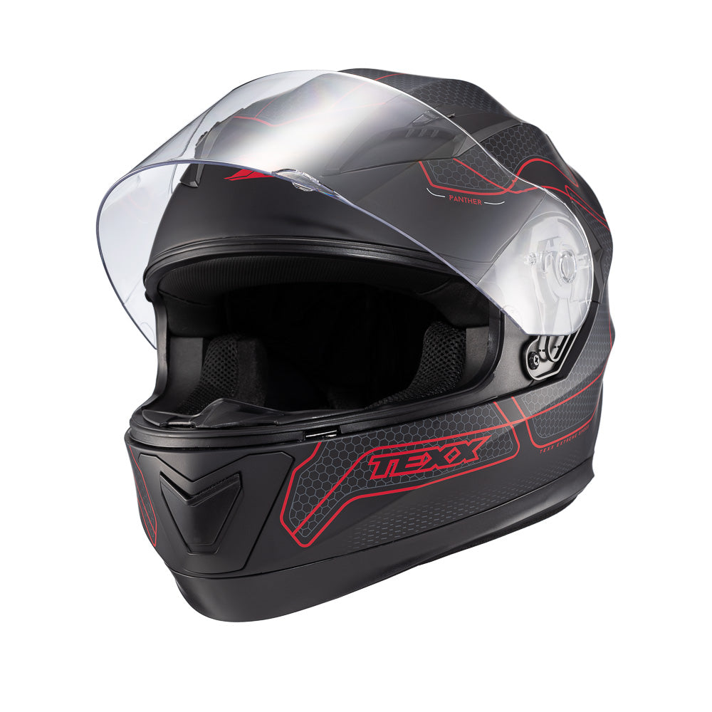CAPACETE TEXX STRIKE PANTHER VERM FOSC 62