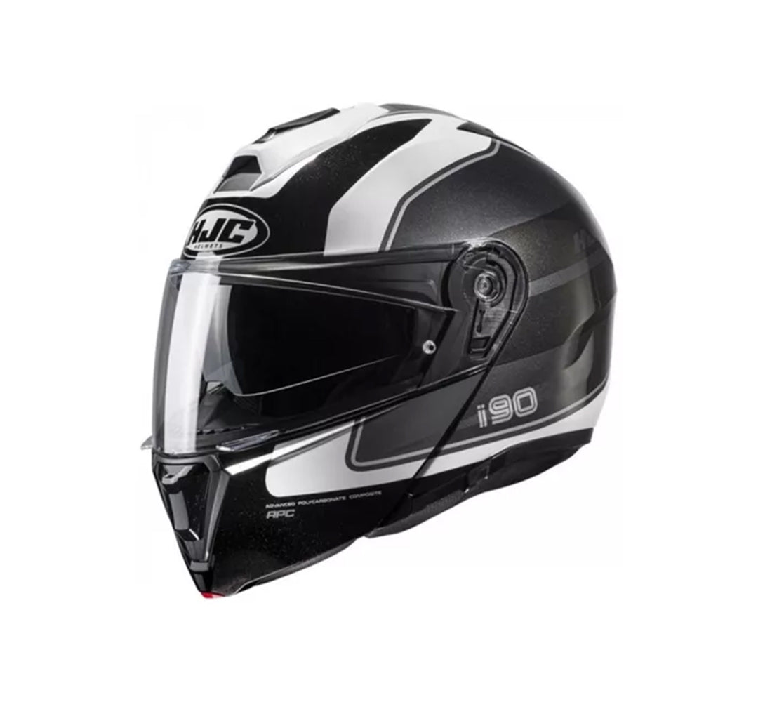 CAPACETE HJC I90 WASCO  CINZA BRANCO E PRETO 63