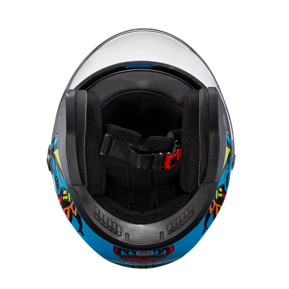 CAPACETE TEXX ABERTO UGELLO HUNGER AZUL 56