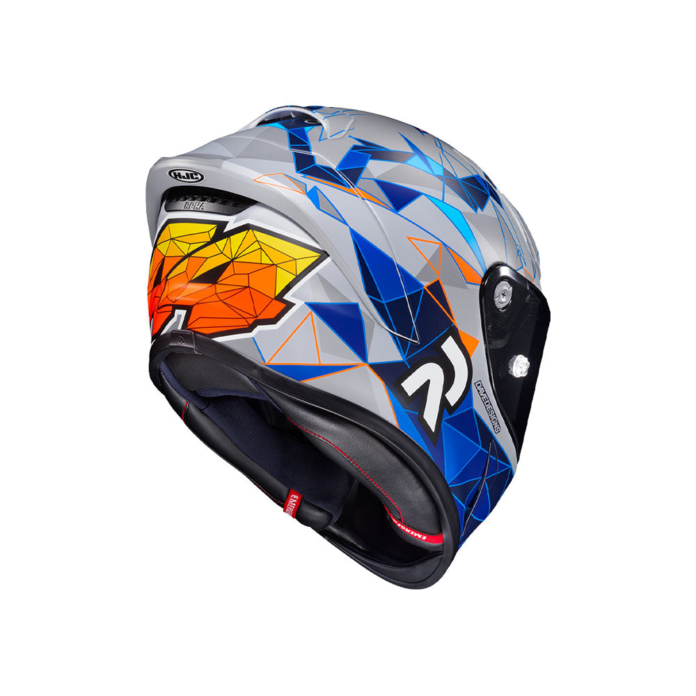 CAPACETE HJC RPHA 1 POL ESPARGARO REPLICA PRETO E AZUL 61