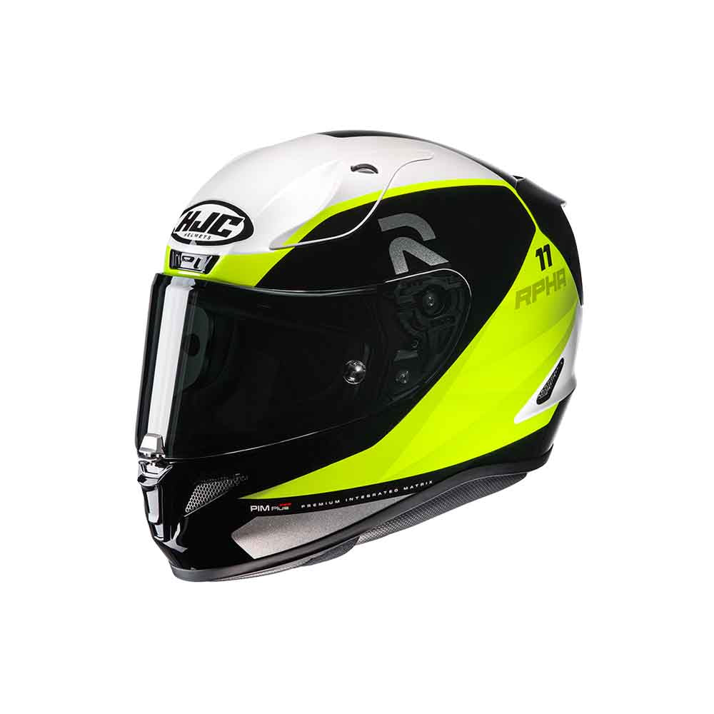 CAPACETE HJC RPHA 11 TEXEN PRETO VERDE E BRANCO 56
