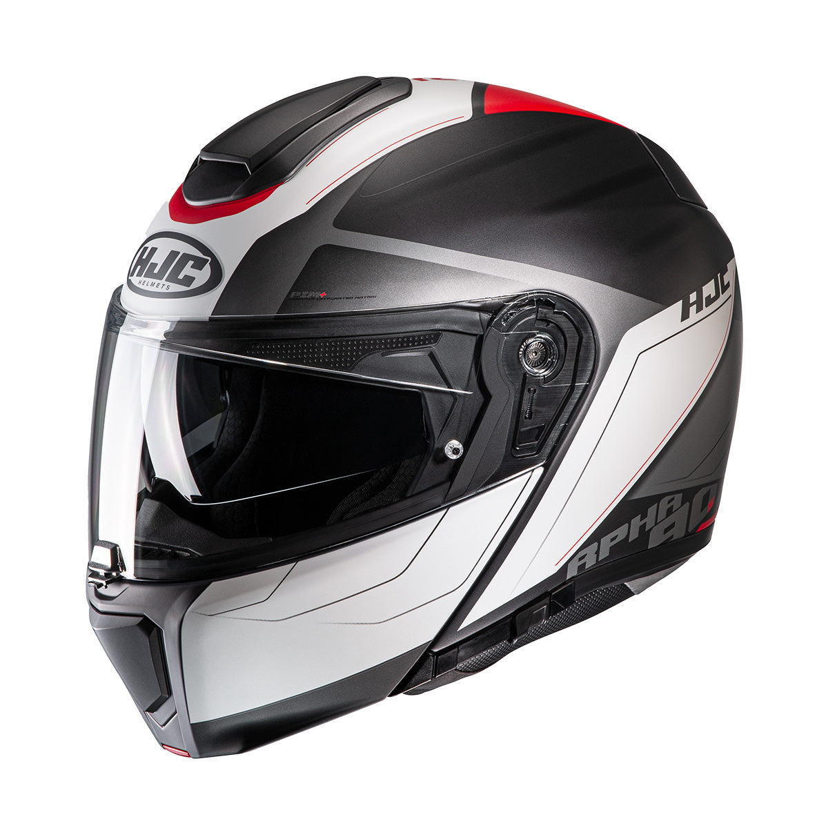 CAPACETE HJC RPHA 90S CADAN PRETO CINZA BRANCO E VERMELHO 58