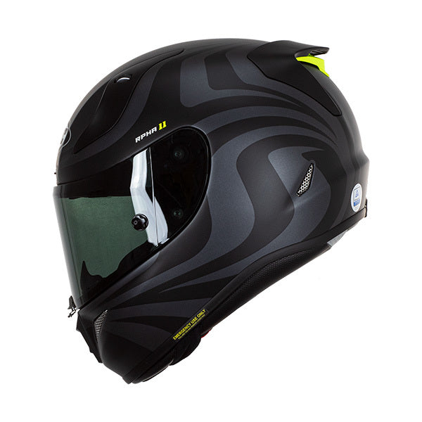 CAPACETE HJC RPHA 11 ELDON CINZA E VERDE 55