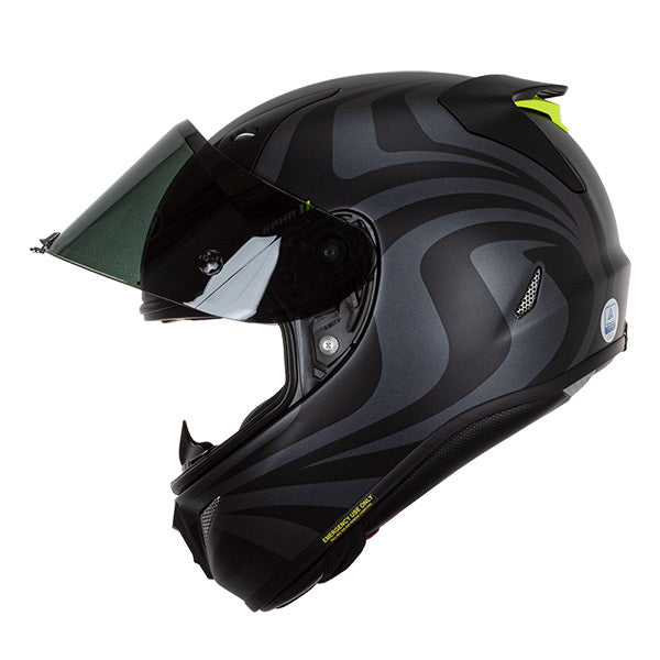 CAPACETE HJC RPHA 11 ELDON CINZA E VERDE 55