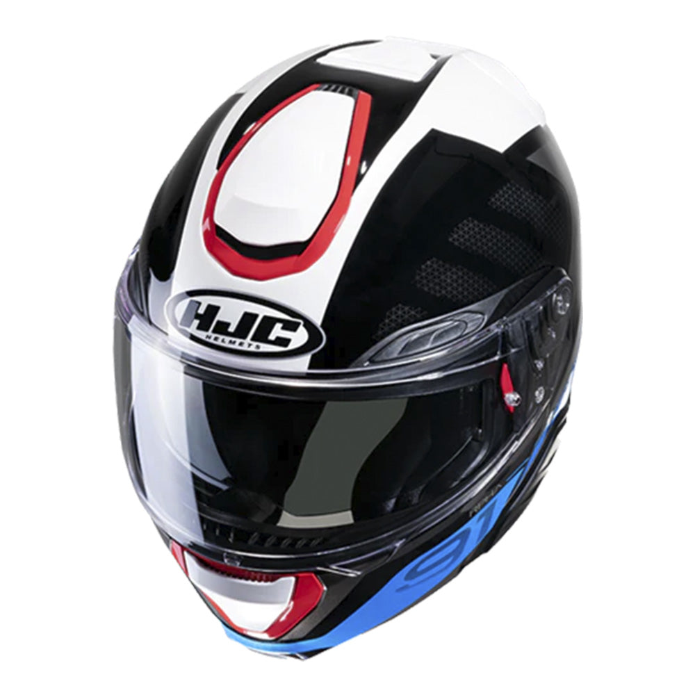 CAPACETE HJC RPHA 91 RAFINO PRETO BRANCO AZUL E VERMELHO 59
