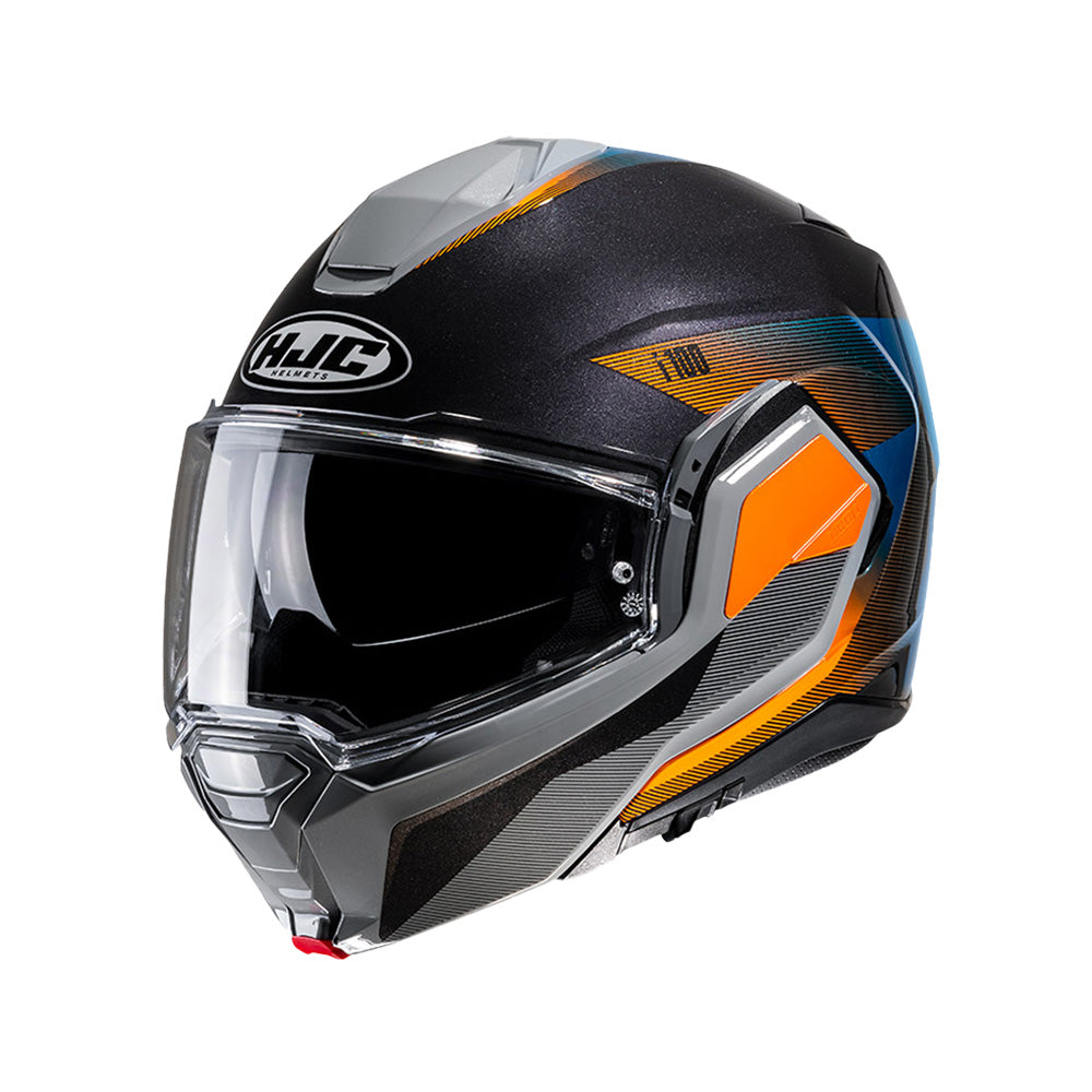 CAPACETE HJC I100 180 BESTON CINZA LARANJA E AZUL  59