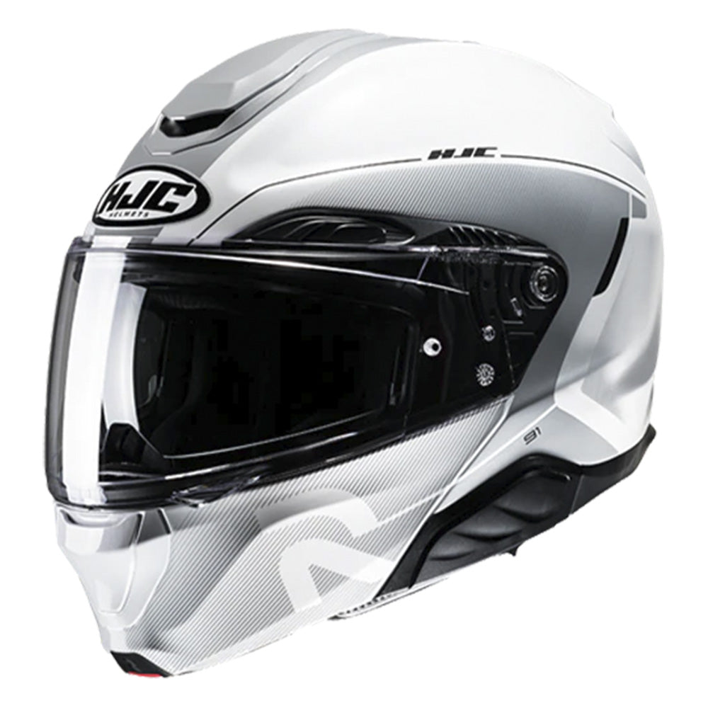 CAPACETE HJC RPHA 91 COMBUST BRANCO E CHUMBO 56