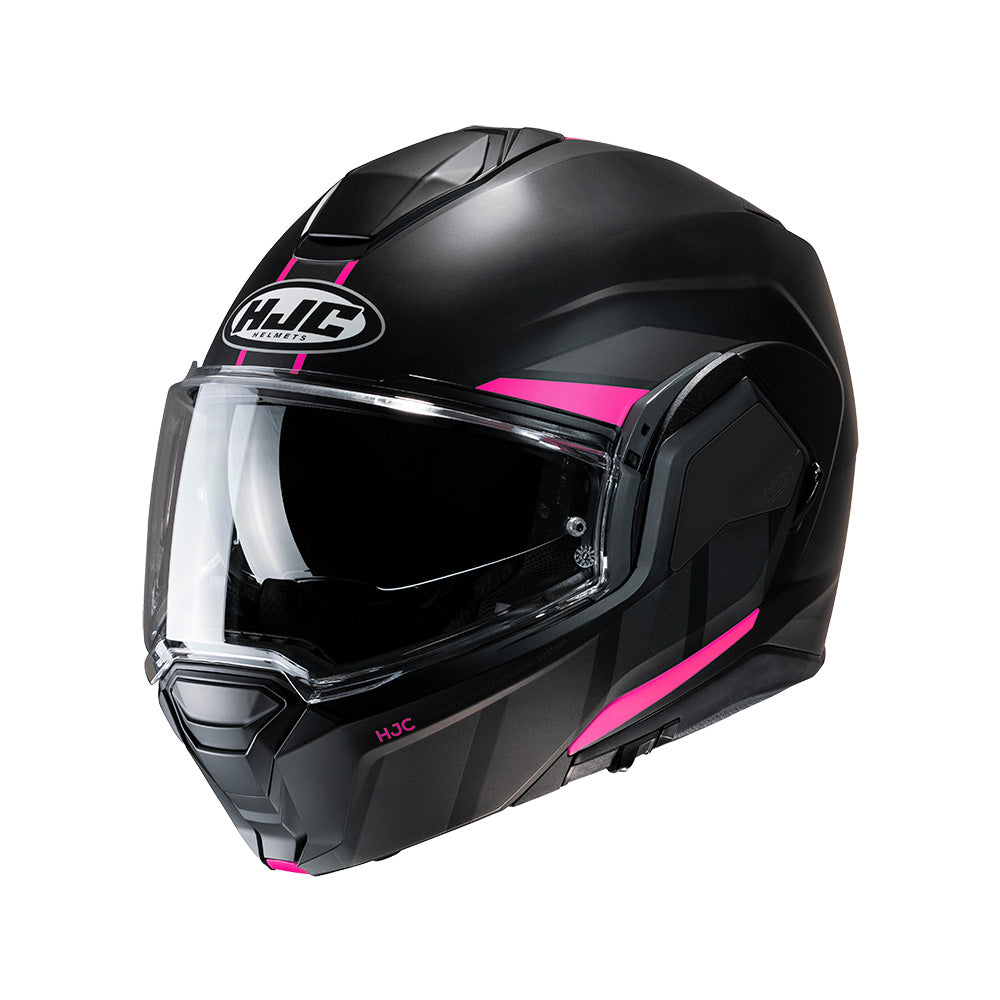 CAPACETE HJC I100 180 BEIS PRETO CHUMBO E ROSA 56