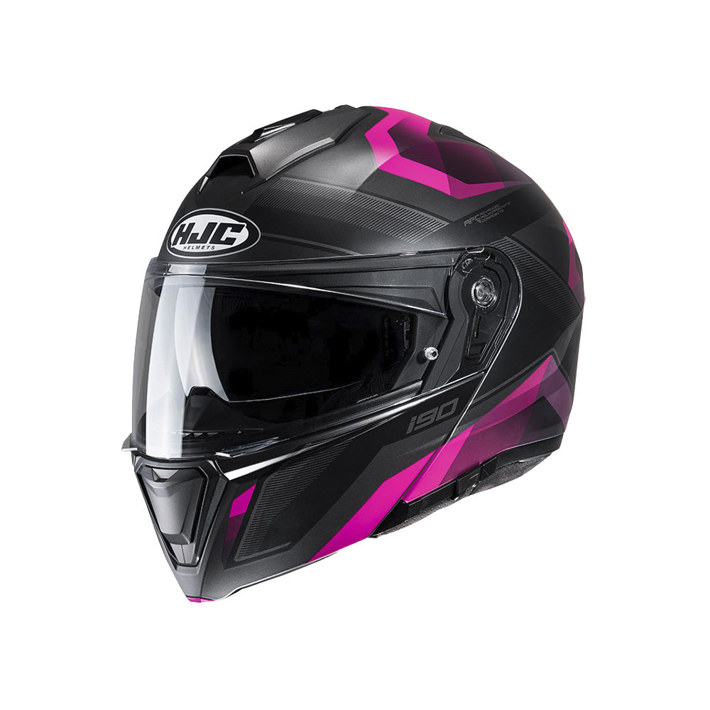 CAPACETE HJC I90 LARK ROSA  E PRETO 56