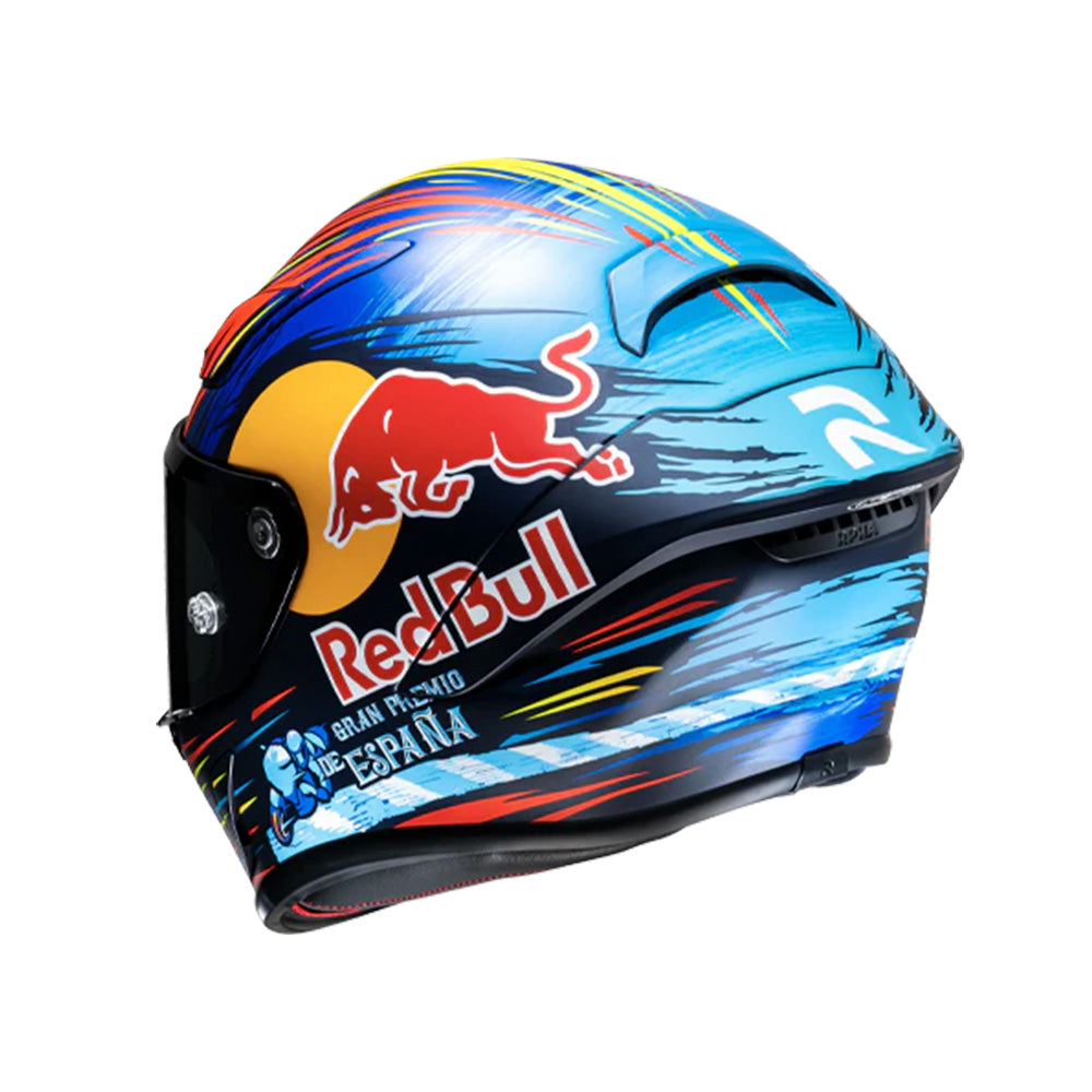 CAPACETE HJC RPHA 1 RED BULL JEREZ AZUL VERMELHO AMARELO  58