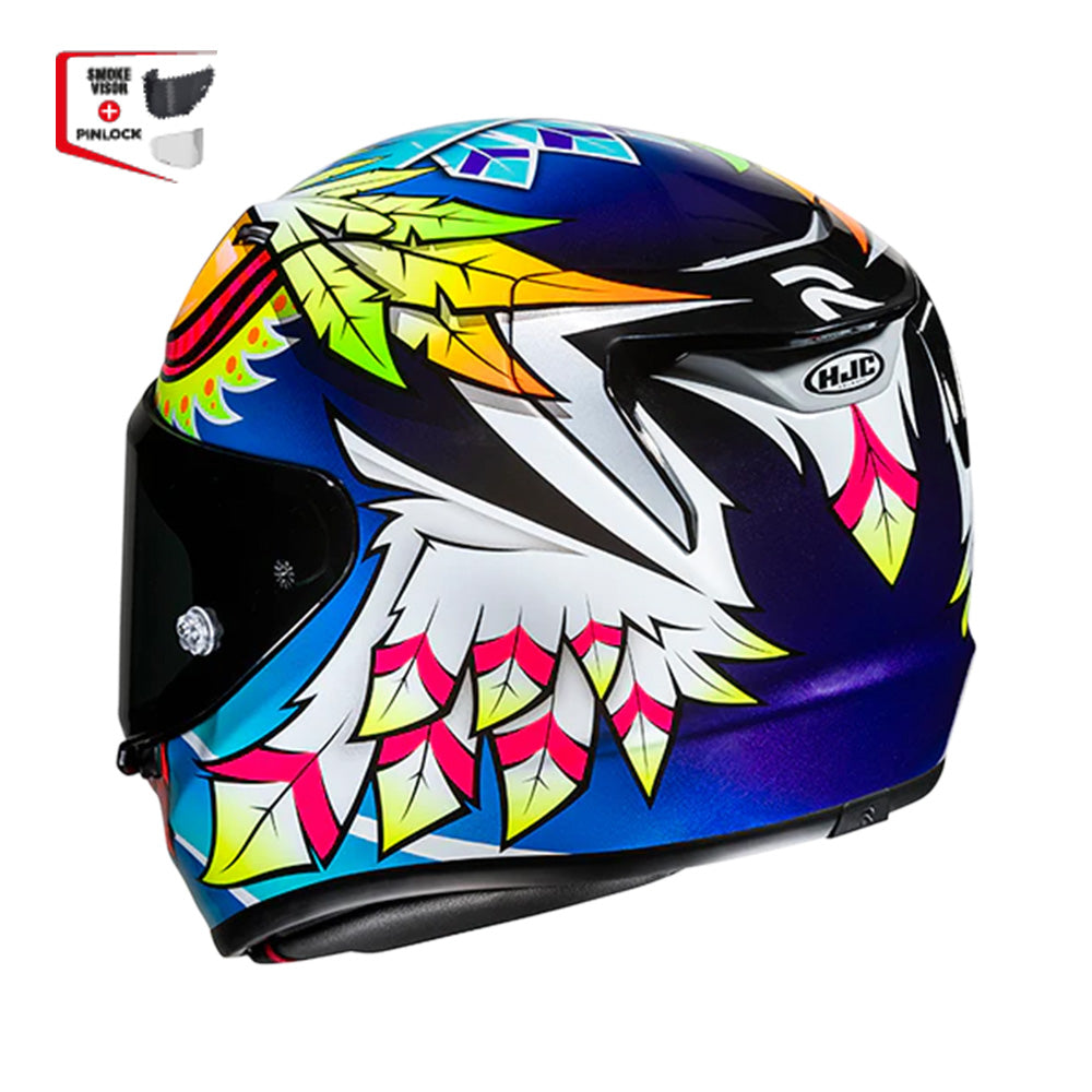 CAPACETE HJC RPHA 12 SPASSO  AZUL AMARE LARAN BRANC 61