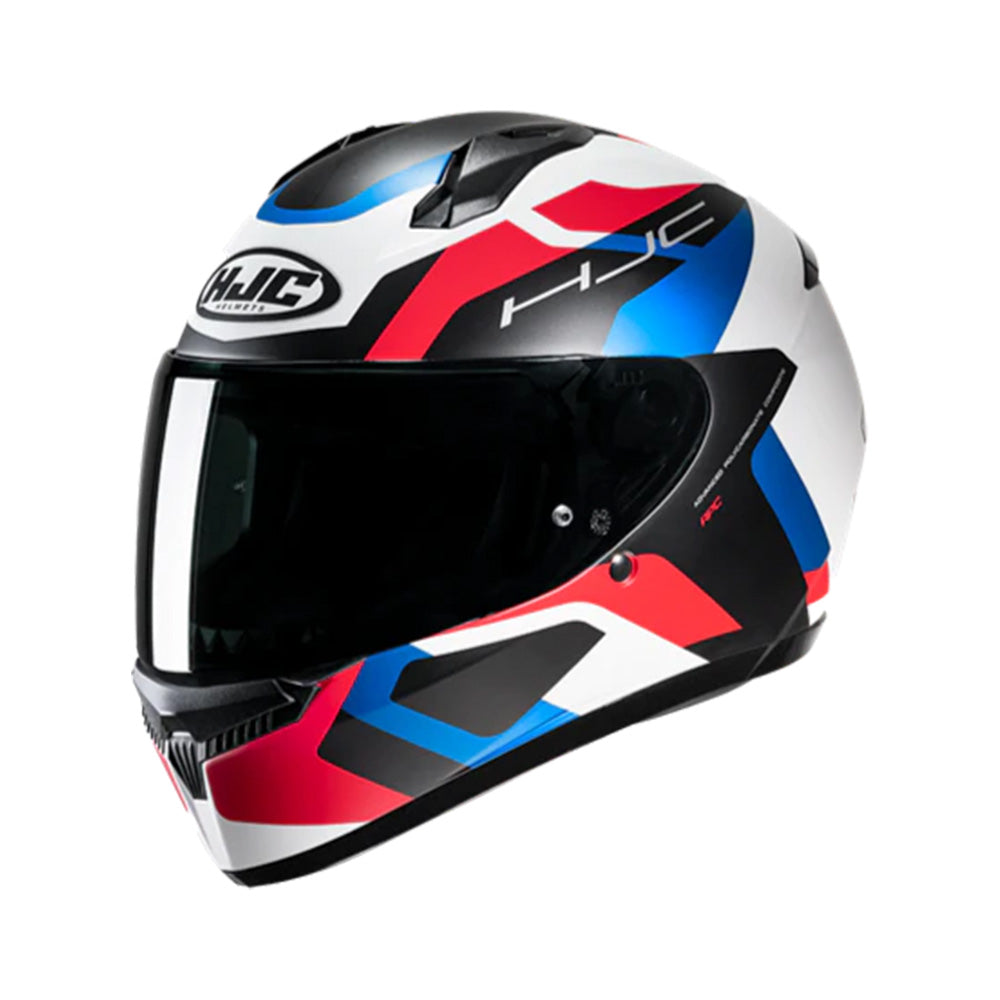 CAPACETE HJC C10 TINS BRANC VERM PRET AZU 58