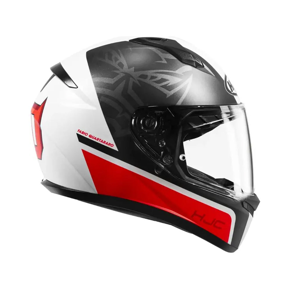 CAPACETE HJC C10 FABIO QUARTARARO VERM PRET BRANC 58
