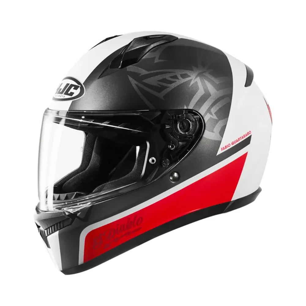 CAPACETE HJC C10 FABIO QUARTARARO VERM PRET BRANC 59
