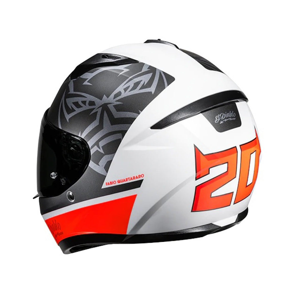 CAPACETE HJC C10 FABIO QUARTARARO VERM PRET BRANC 59