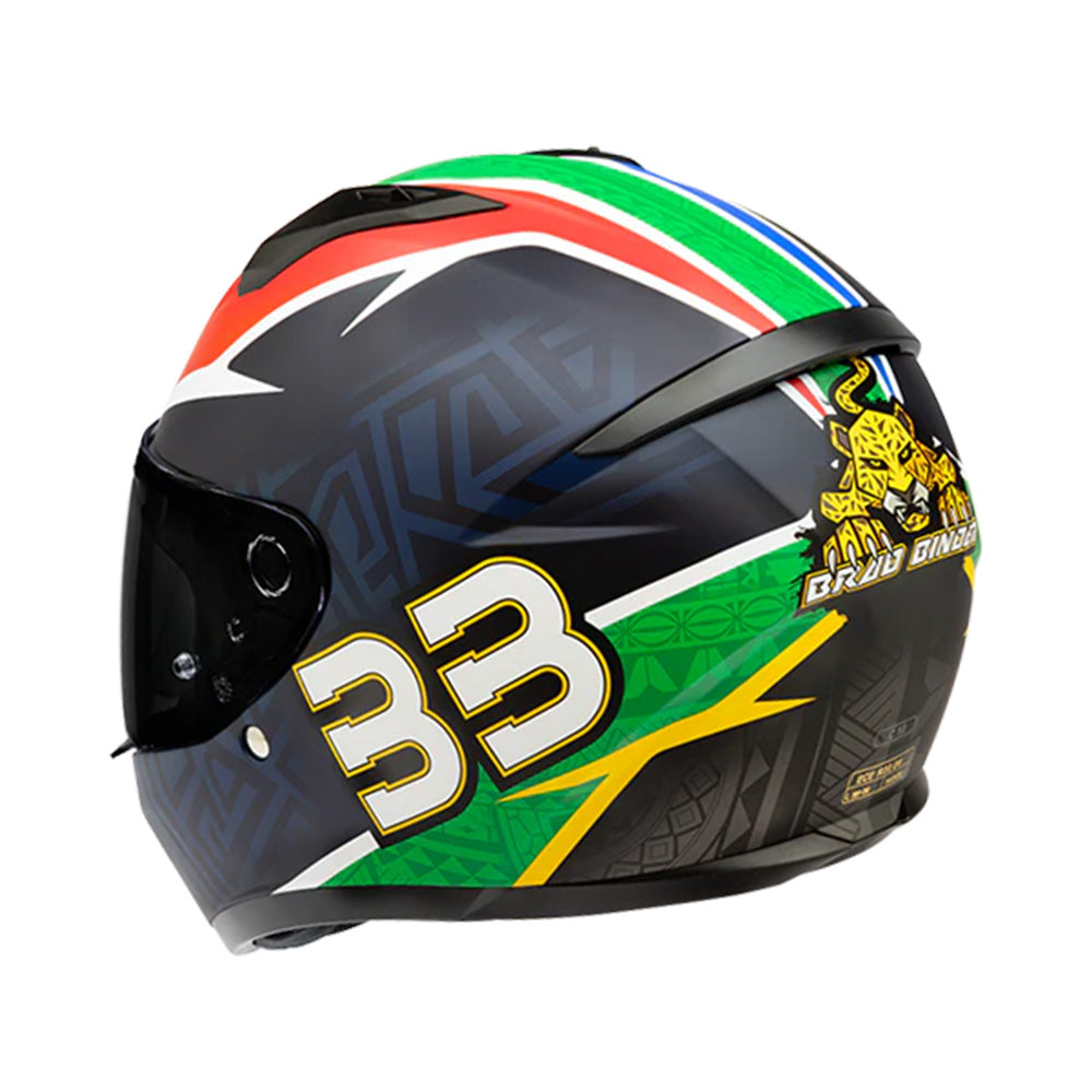 CAPACETE HJC C10 BRAD BINDER AZU VERD VERM BRANC 59