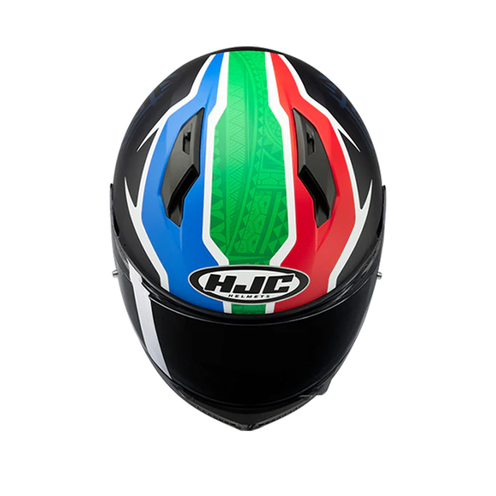 CAPACETE HJC C10 BRAD BINDER AZU VERD VERM BRANC 59