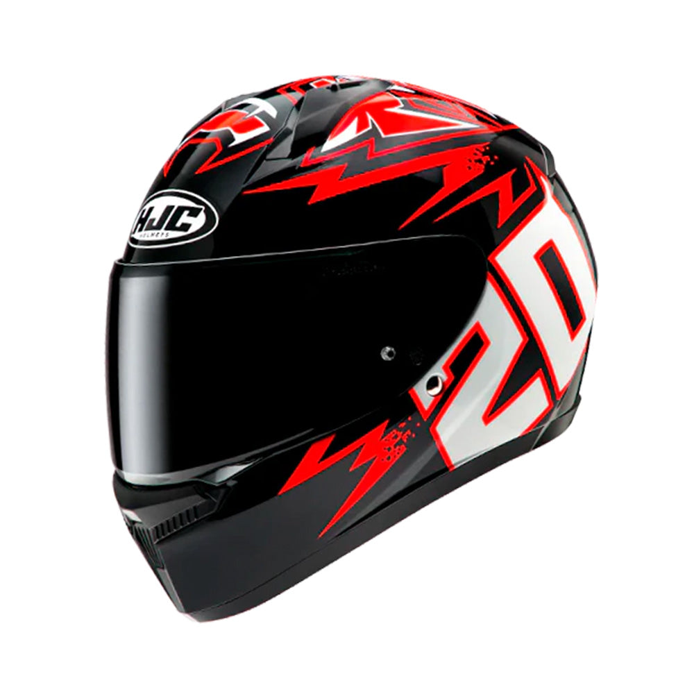CAPACETE HJC C10 FABIO QUARTARARO 2024 VERM PRET BRANC 61