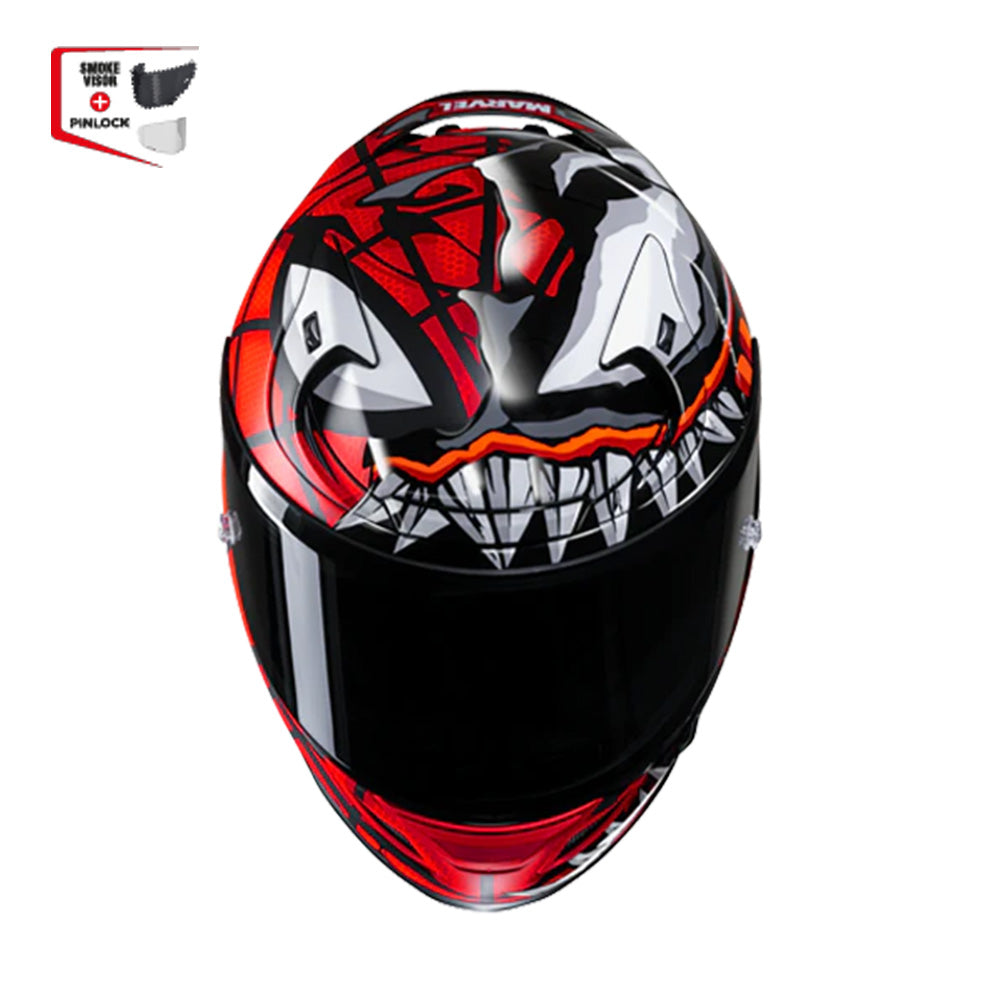 CAPACETE HJC RPHA 12 MAXIMIZED VENOM MARVELVERM PRET 58