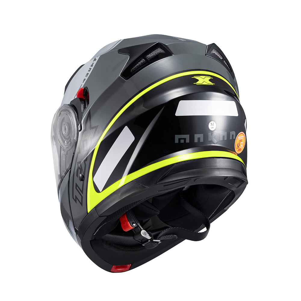 CAPACETE TEXX ESC GLADIATOR V3 MAKAN CINZ VERD BRIL 58