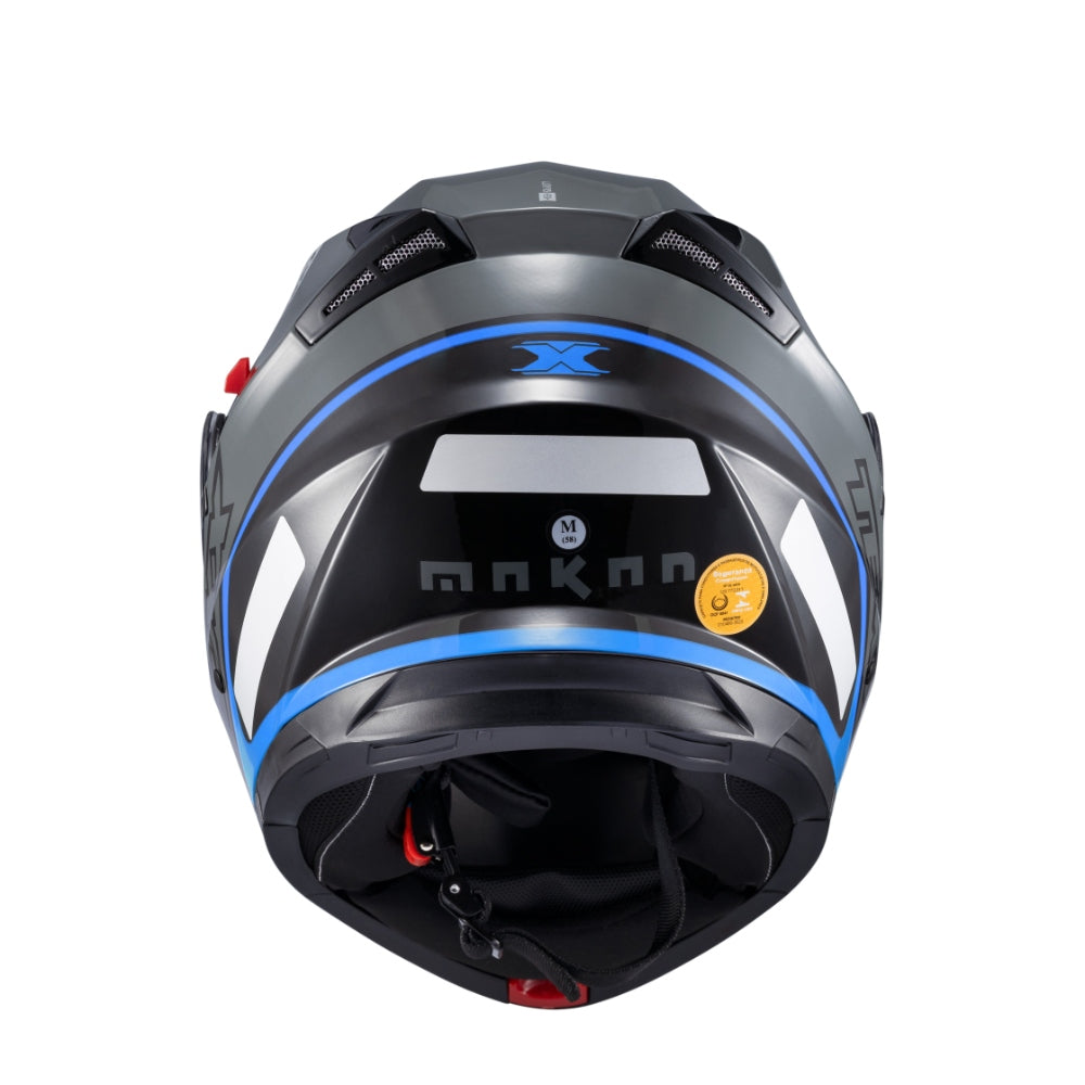CAPACETE TEXX ESC GLADIATOR V3 MAKAN CINZ AZU BRIL 58