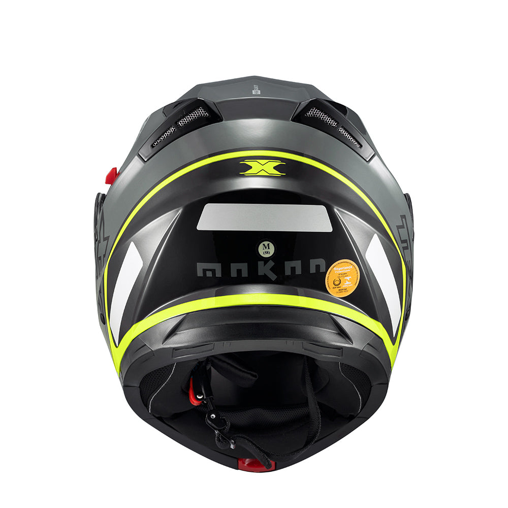 CAPACETE TEXX ESC GLADIATOR V3 MAKAN CINZ VERD BRIL 60