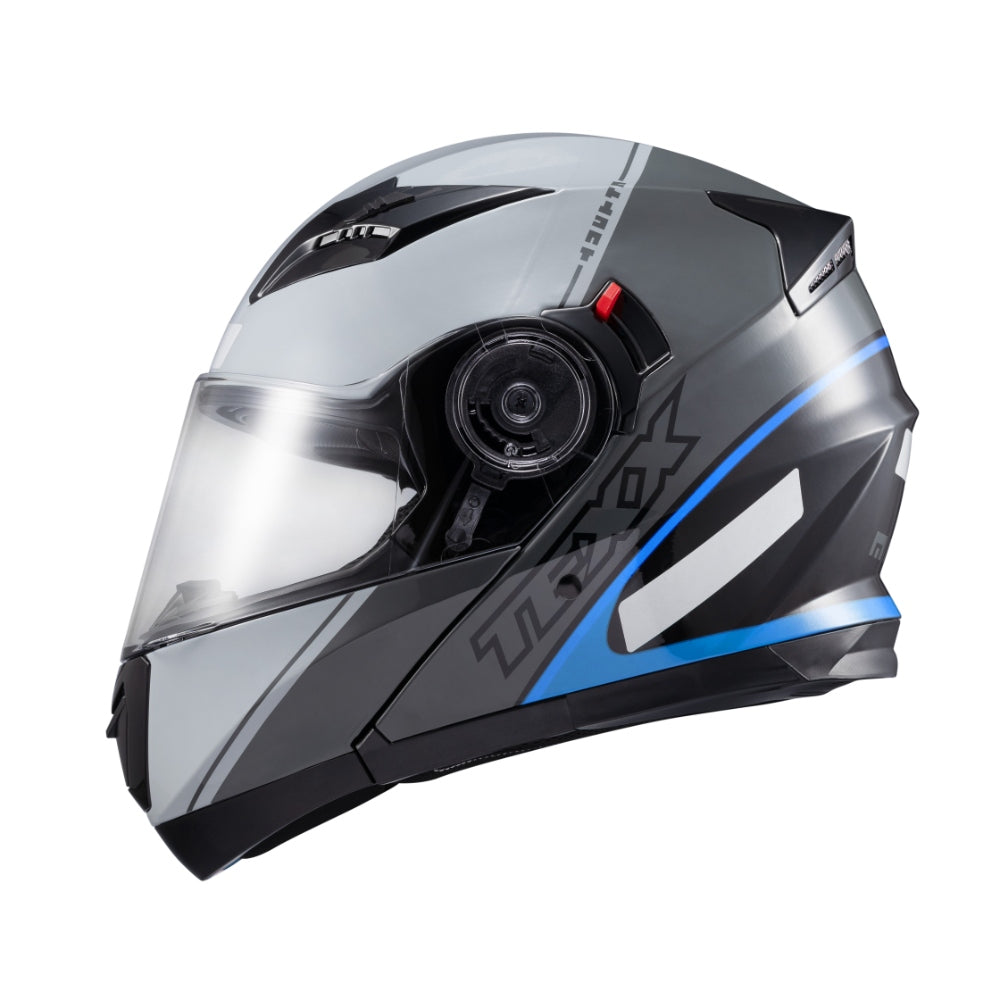 CAPACETE TEXX ESC GLADIATOR V3 MAKAN CINZ AZU BRIL 56