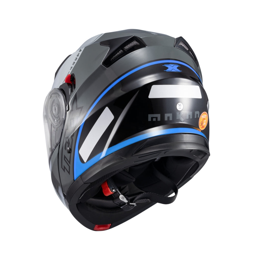 CAPACETE TEXX ESC GLADIATOR V3 MAKAN CINZ AZU BRIL 56