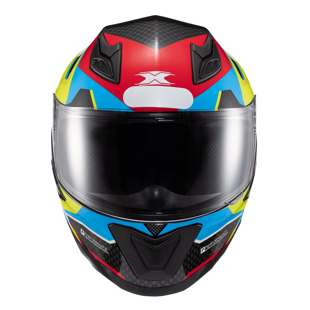 CAPACETE TEXX FECHADO HAWK RIDE AZUL VERD VERM PRET 58