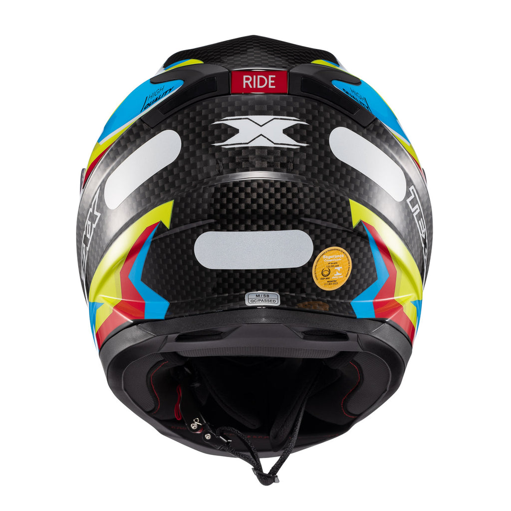 CAPACETE TEXX FECHADO HAWK RIDE AZUL VERD VERM PRET 58