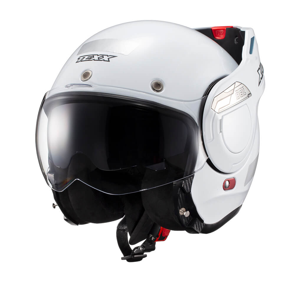 CAPACETE TEXX ESC STRATOS  180 BRANCO BRILHO 56