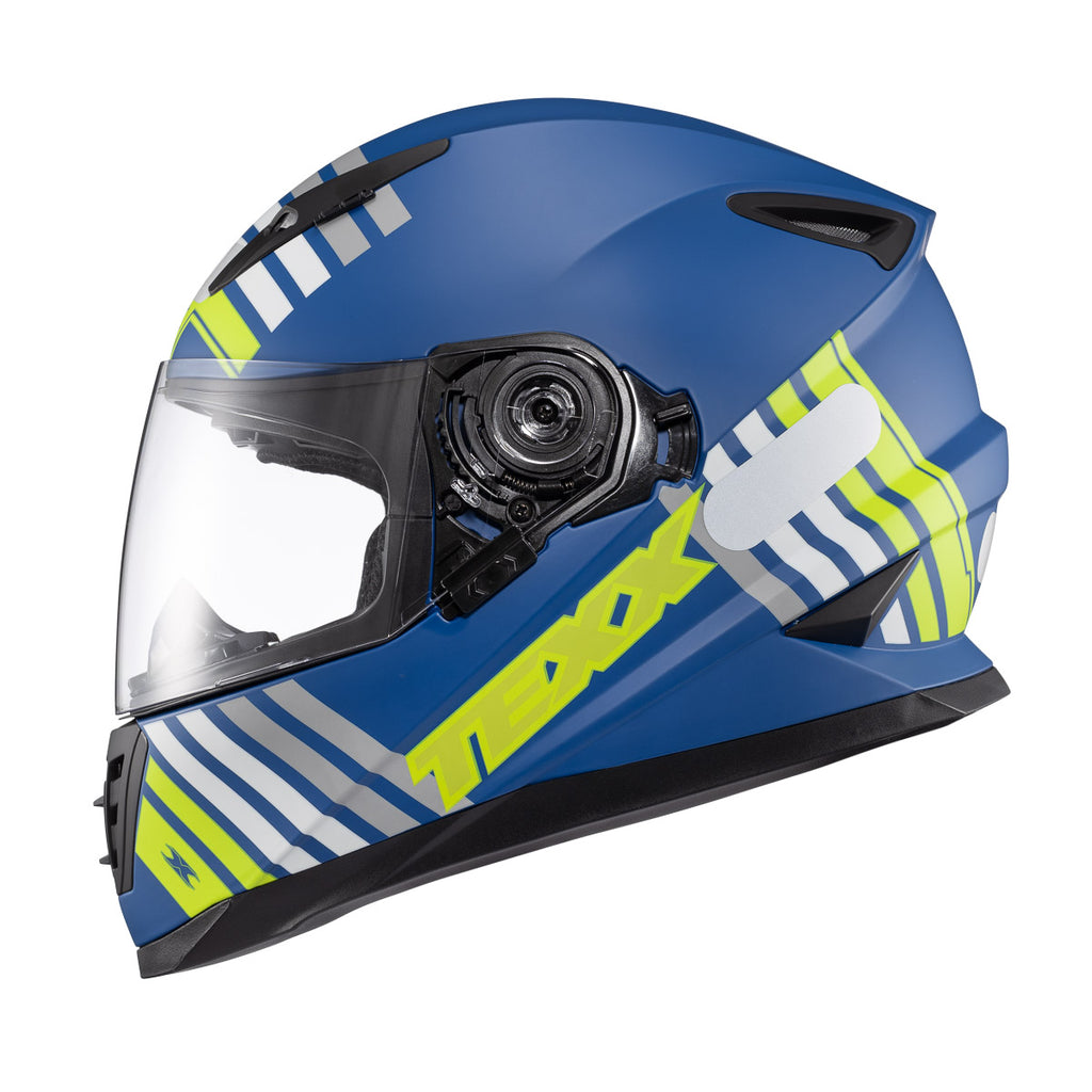 CAPACETE TEXX FECHADO WING GRID AZUL VERD BRANC 62