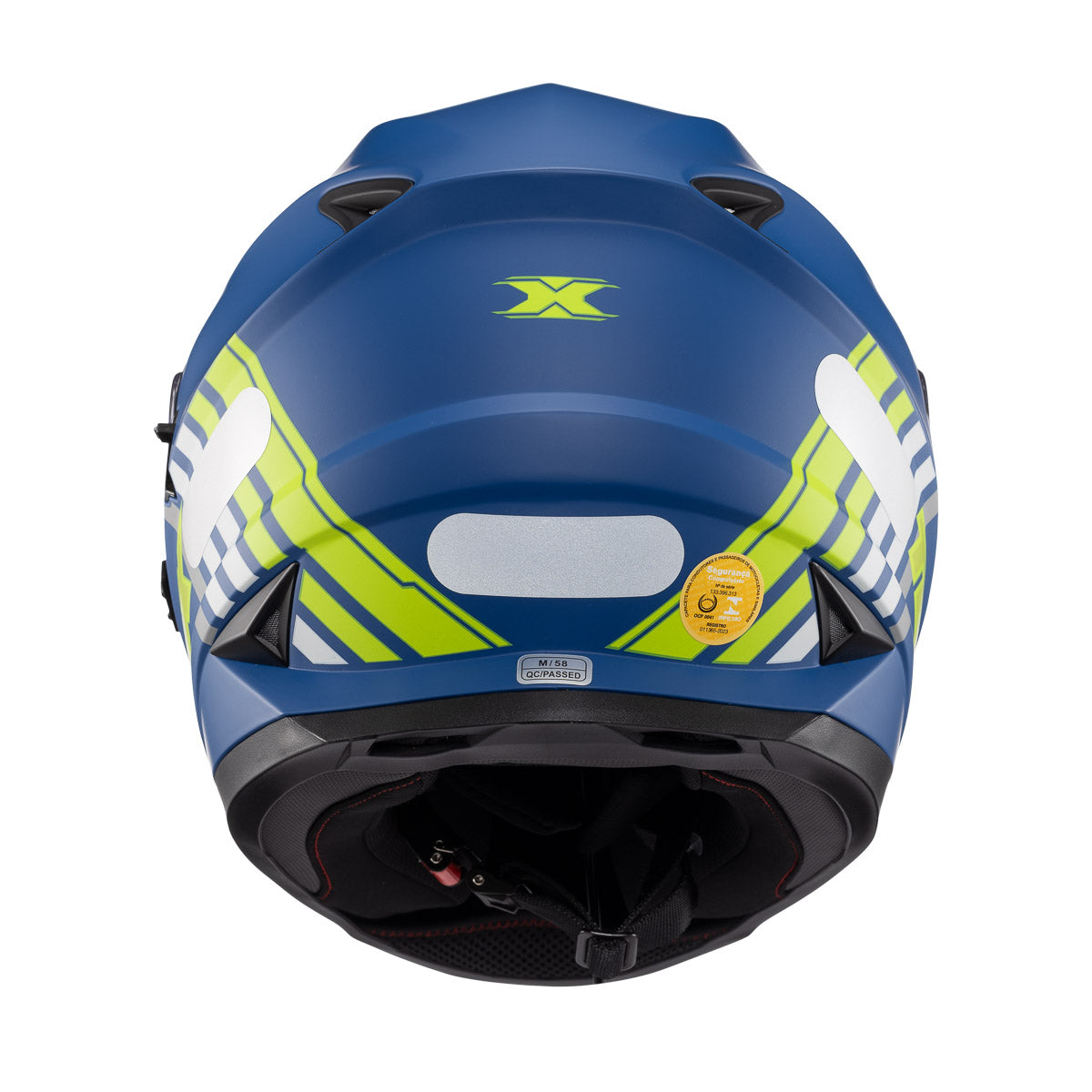 CAPACETE TEXX FECHADO WING GRID AZUL VERD BRANC 62