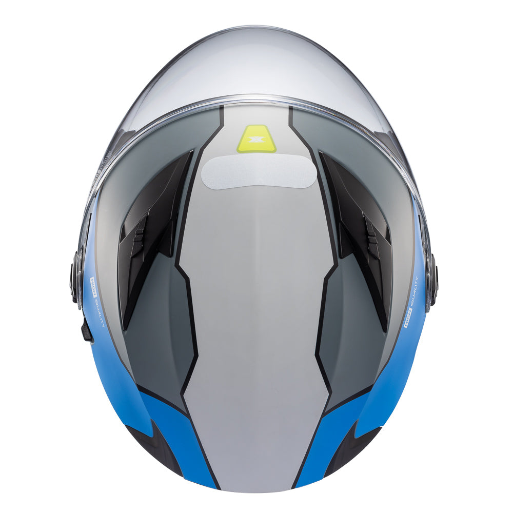 CAPACETE TEXX ABERTO UGELLO REISEN AZU VERD BRANC 62