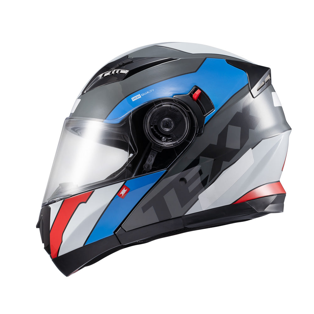 CAPACETE TEXX ESC GLADIATOR V3 REISEN AZU VERM BRANC BRIL 58