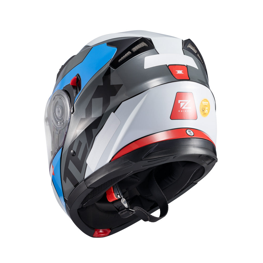 CAPACETE TEXX ESC GLADIATOR V3 REISEN AZU VERM BRANC BRIL 58