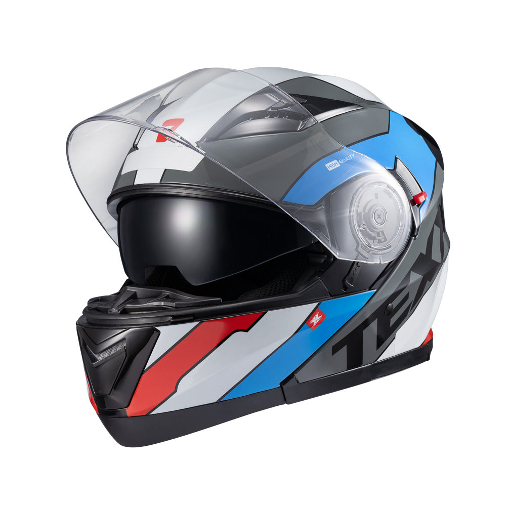 CAPACETE TEXX ESC GLADIATOR V3 REISEN AZU VERM BRANC BRIL 58