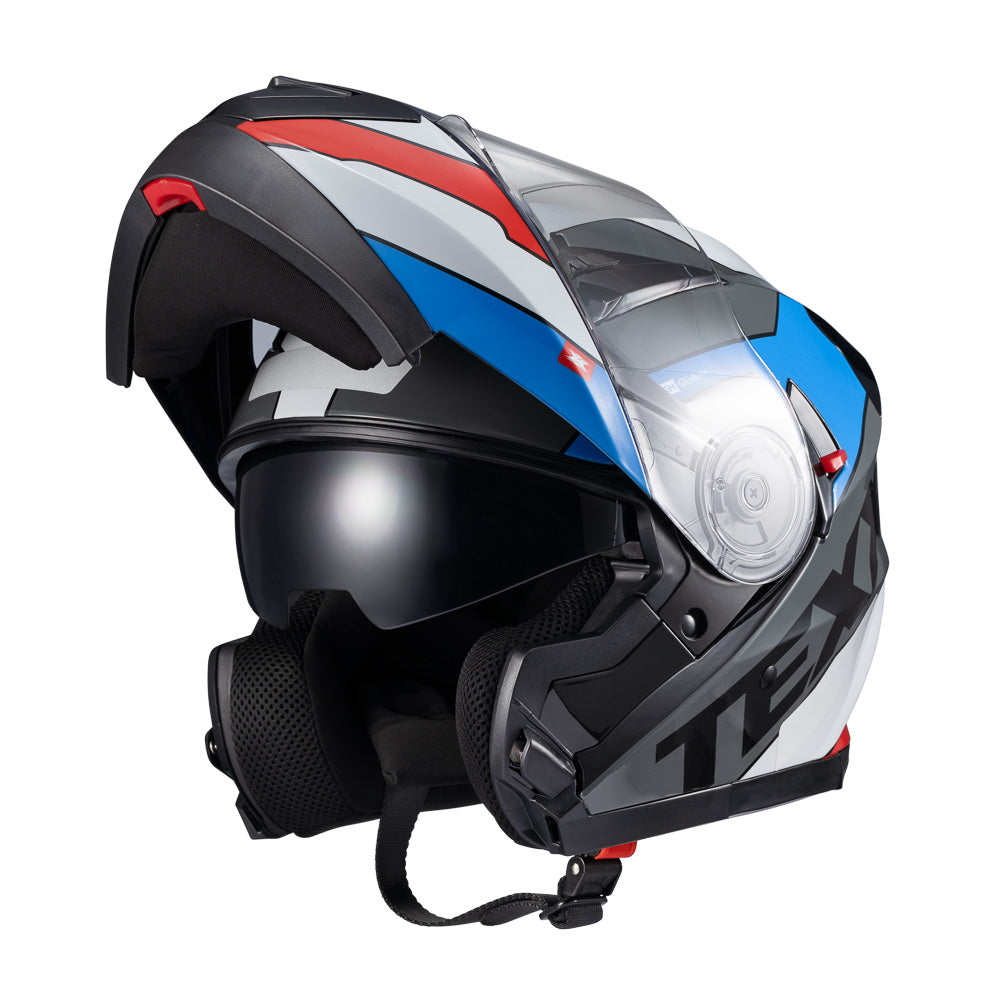 CAPACETE TEXX ESC GLADIATOR V3 REISEN AZU VERM BRANC BRIL 58