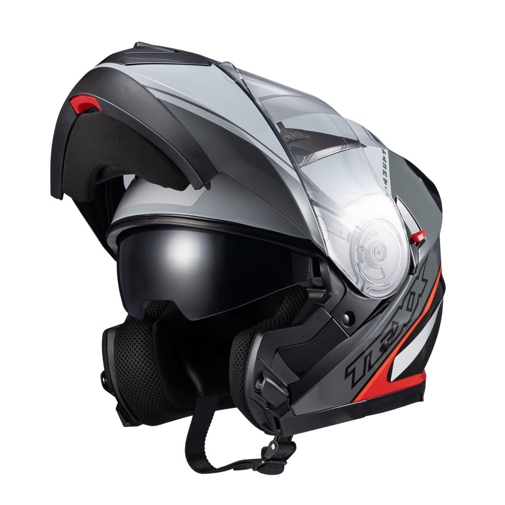 CAPACETE TEXX ESC GLADIATOR V3 MAKAN CINZ VERM BRIL 56