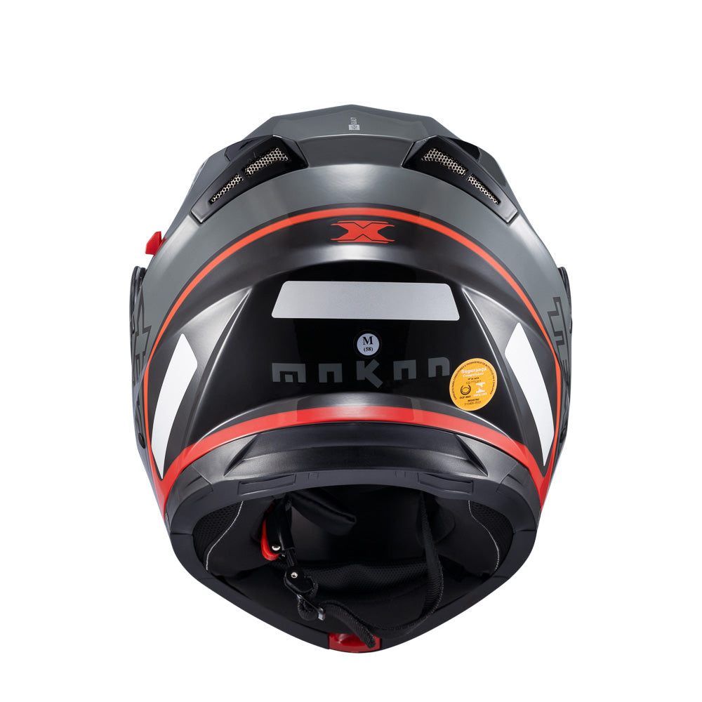 CAPACETE TEXX ESC GLADIATOR V3 MAKAN CINZ VERM BRIL 62