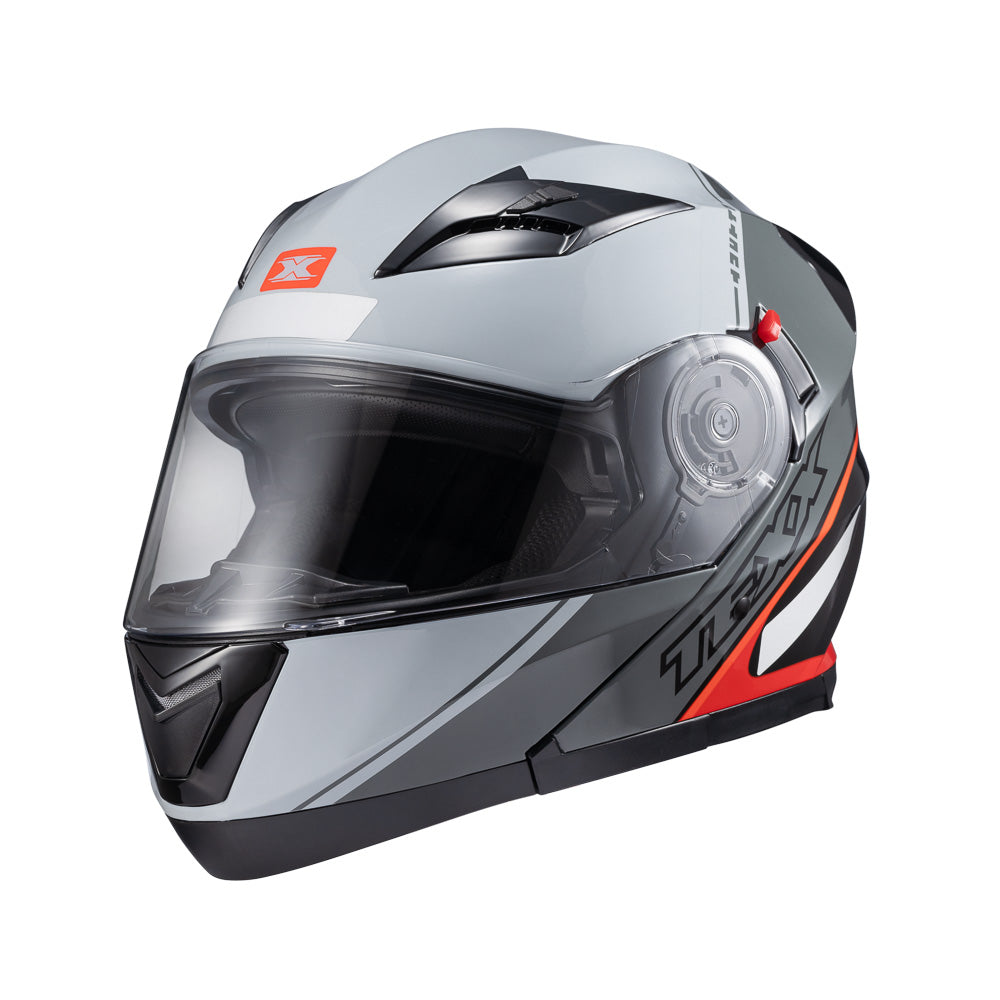 CAPACETE TEXX ESC GLADIATOR V3 MAKAN CINZ VERM BRIL 62