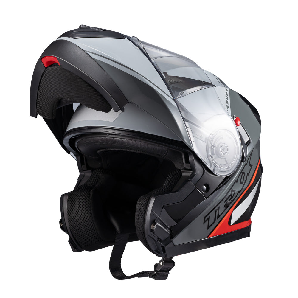 CAPACETE TEXX ESC GLADIATOR V3 MAKAN CINZ VERM BRIL 62