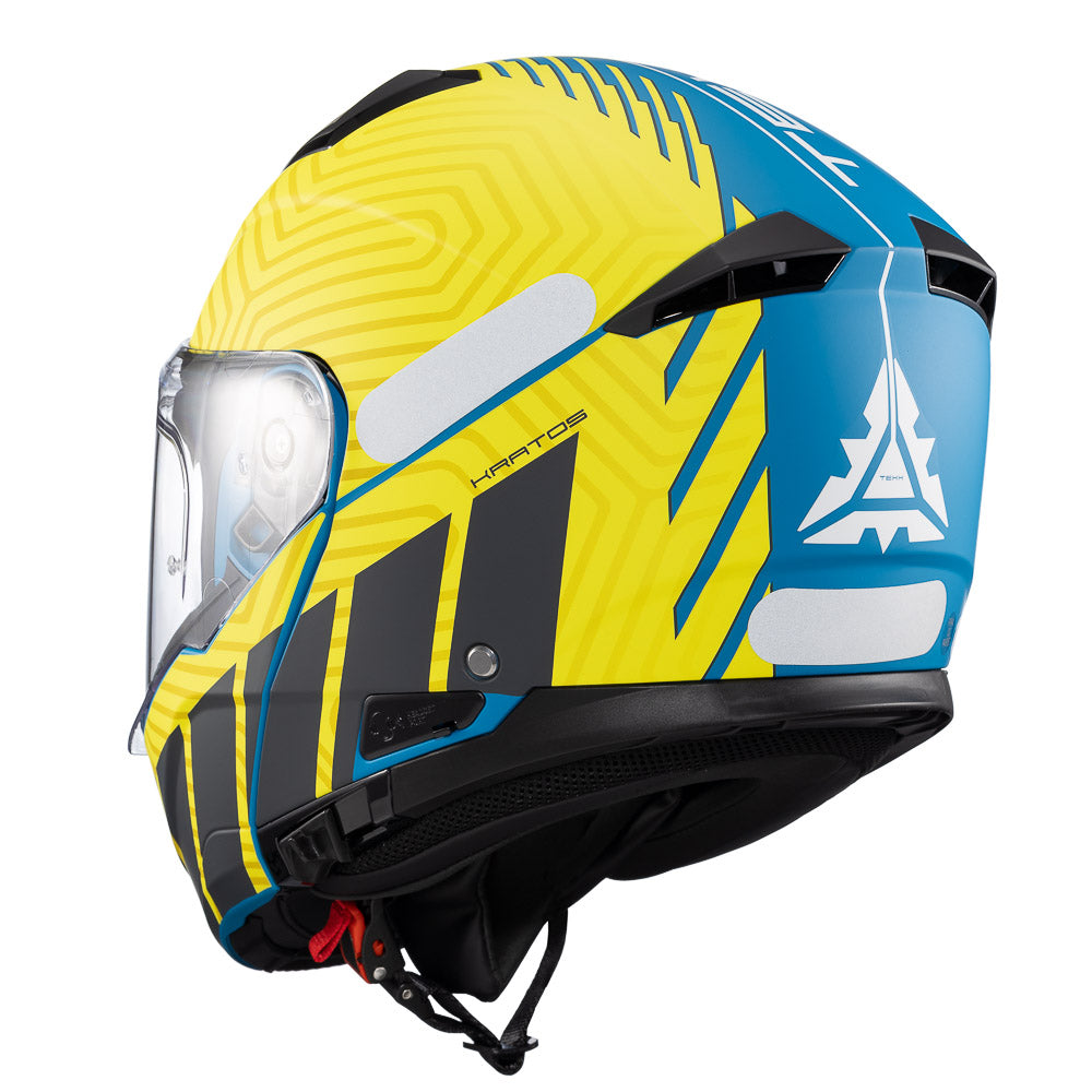 CAPACETE TEXX ESCAM KRATOS CYBER AZU VERD FOSC 58