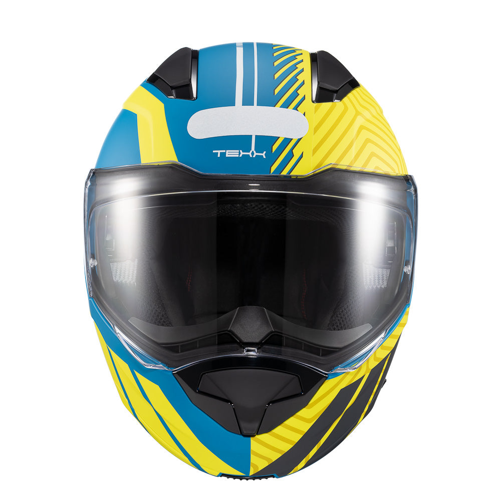 CAPACETE TEXX ESCAM KRATOS CYBER AZU VERD FOSC 60