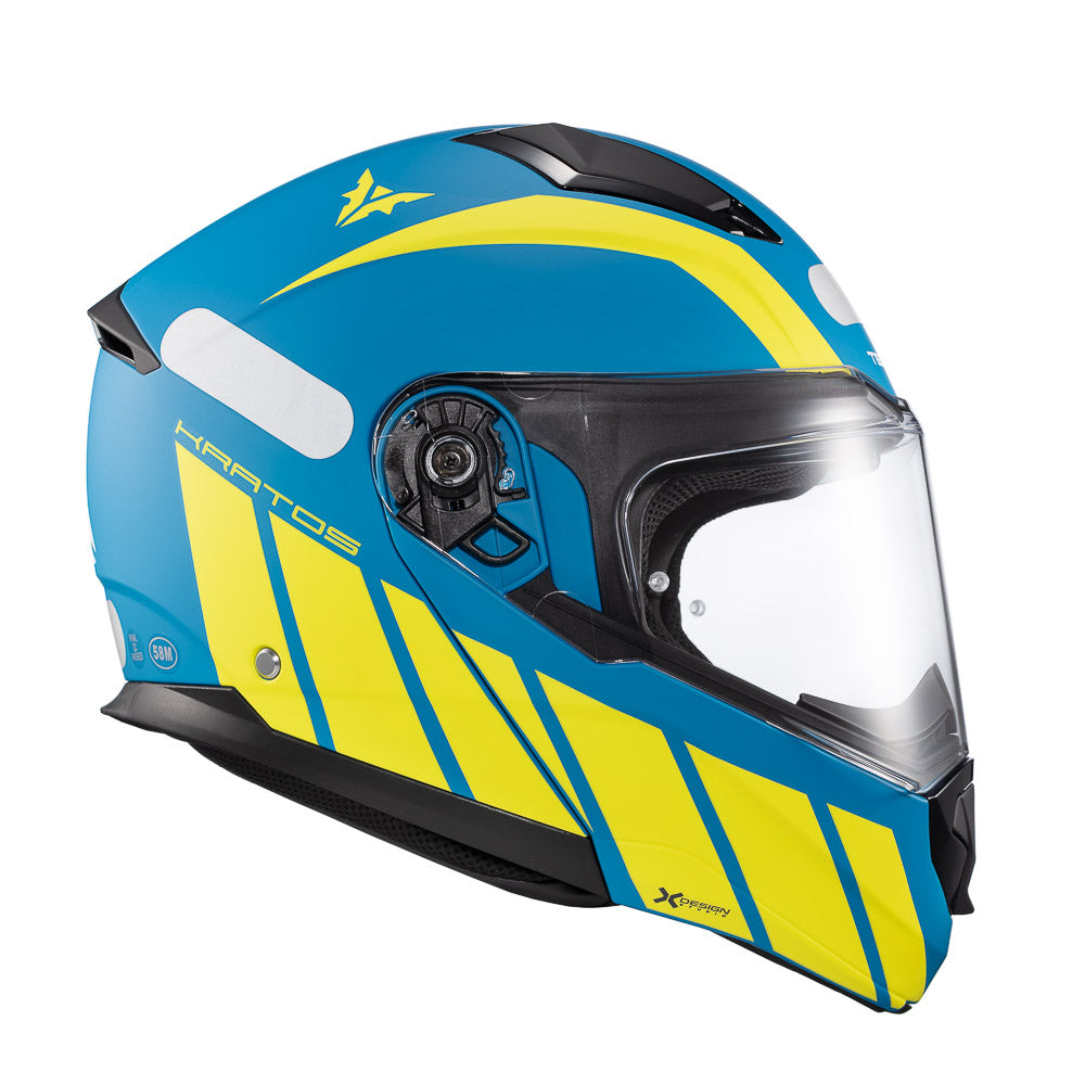 CAPACETE TEXX ESCAM KRATOS CYBER AZU VERD FOSC 60