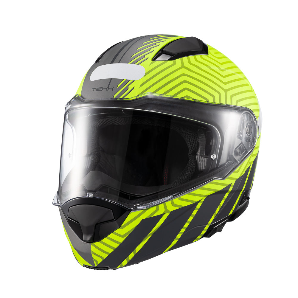 CAPACETE TEXX ESCAM KRATOS CYBER CINZ VERD FOSC 58