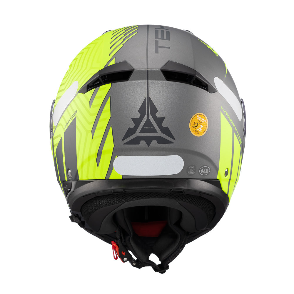 CAPACETE TEXX ESCAM KRATOS CYBER CINZ VERD FOSC 60