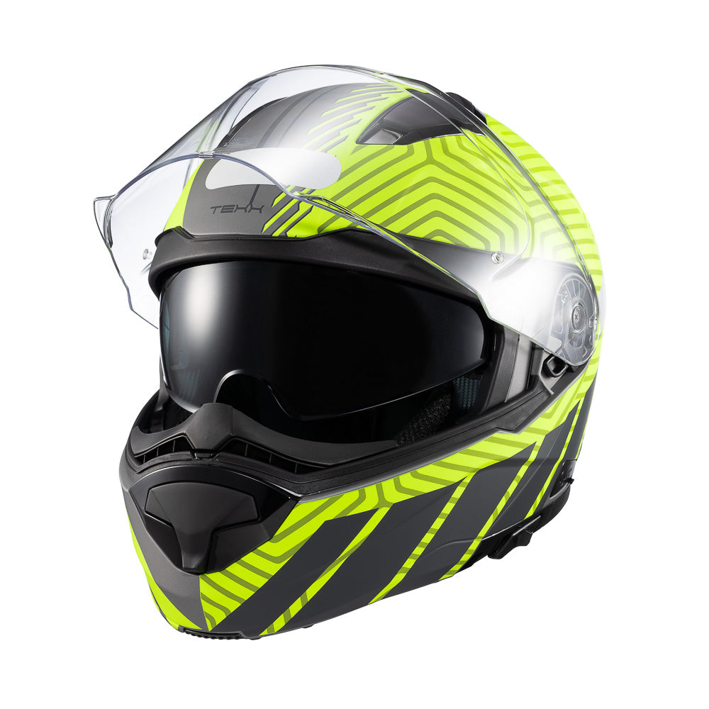 CAPACETE TEXX ESCAM KRATOS CYBER CINZ VERD FOSC 60