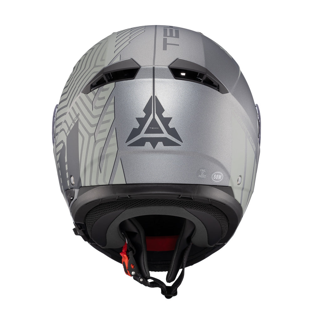 CAPACETE TEXX ESCAM KRATOS CYBER CINZ FOSC 56